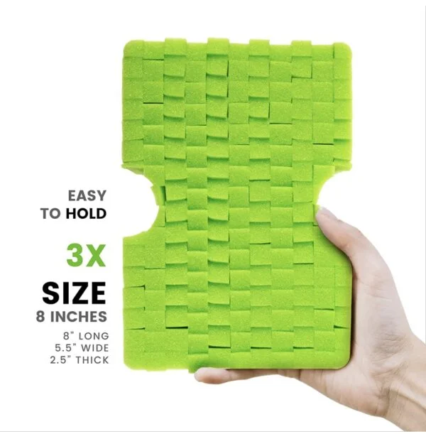 BIG Green Sponge (8"L,  5.5"W, 2.5"T)